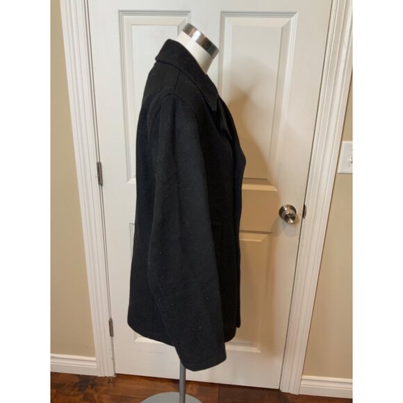 Michael Kors Black Wool Blend Double Breasted Peacoat, Size S, NWT! $425 - Picture 2 of 5
